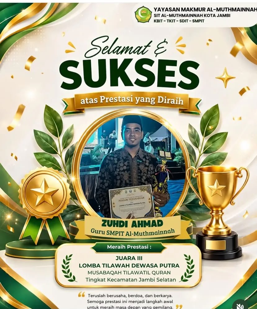 JUARA III LOMBA TILAWAH DEWASA PUTRA