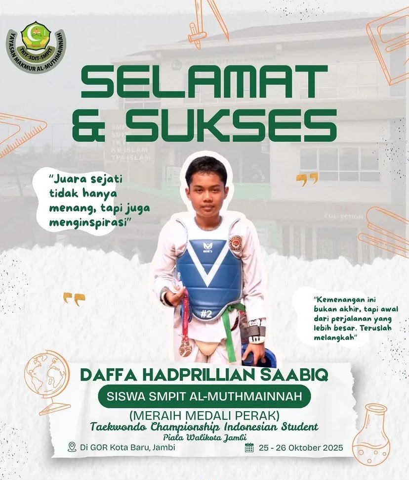 MERAIH MENDALI PERAK Taekwondo Championship Indonesia Student Piala Walikota Jambi