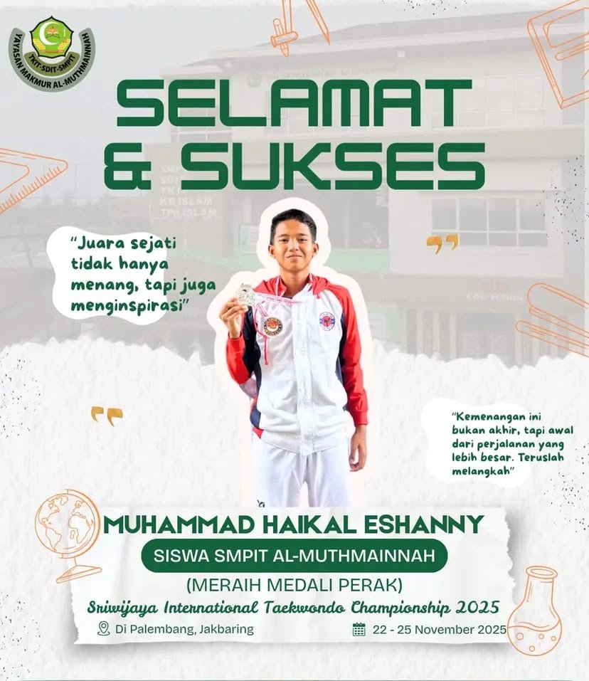 MERAIH MENDALI PERAK Sriwijaya Internasional Taekwondo Championship 2025